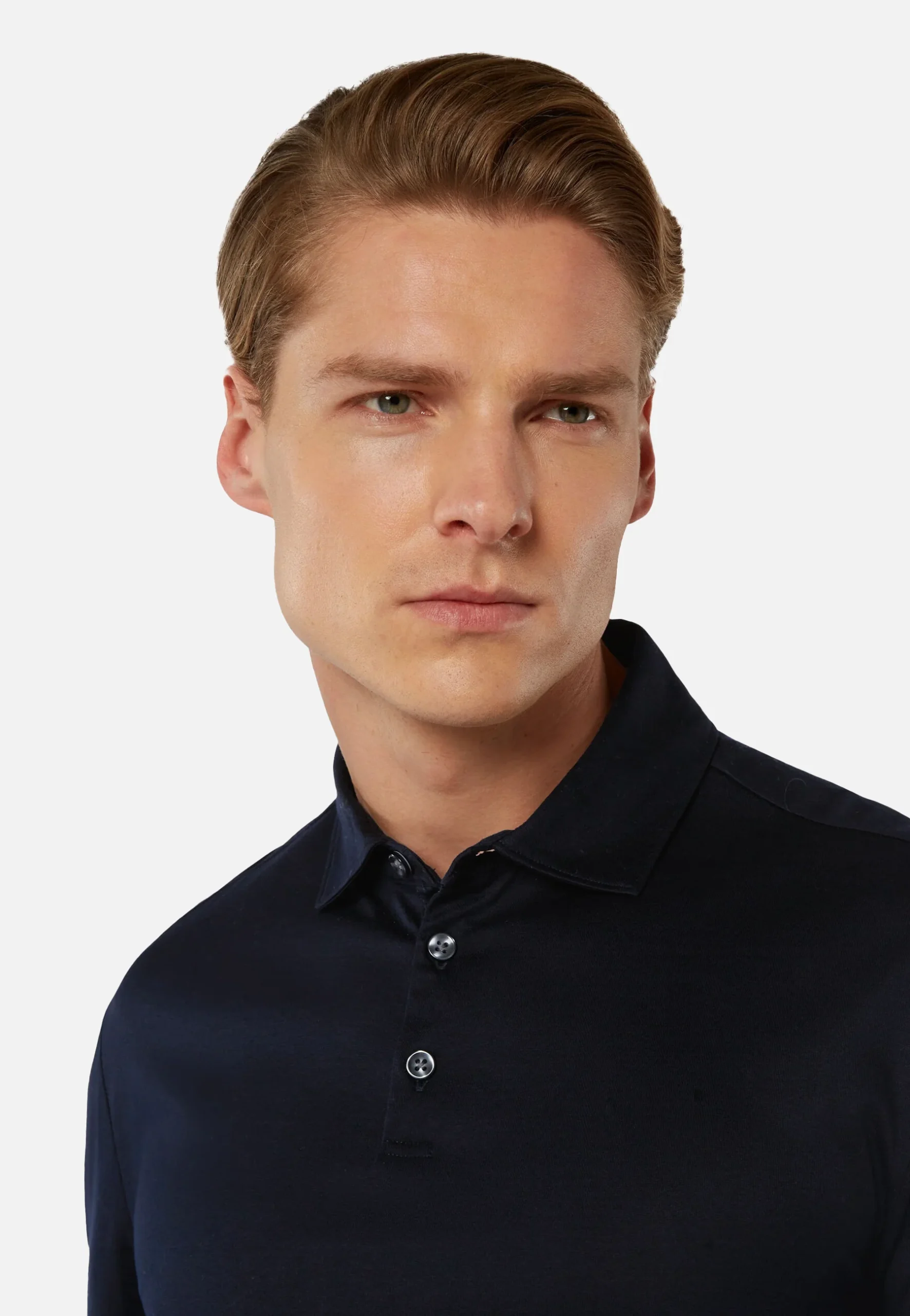 Camiseta Polo Boggi Azul en Algodón - Imagen 4