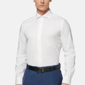 Camisa Boggi Blanca en Algodón y Elastano