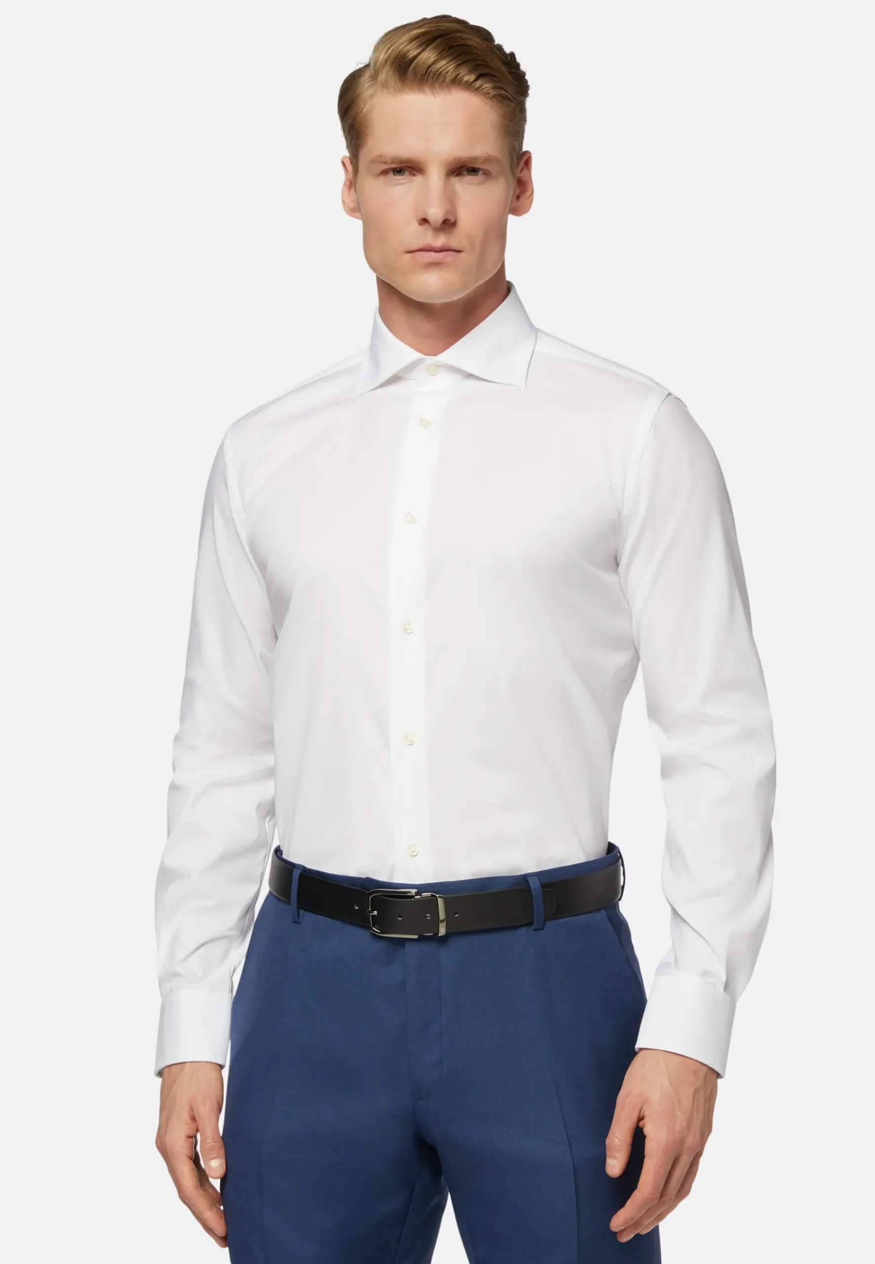 Camisa Boggi Blanca en Algodón y Elastano