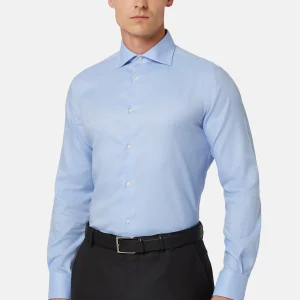 Camisa Boggi Azul en Algodón