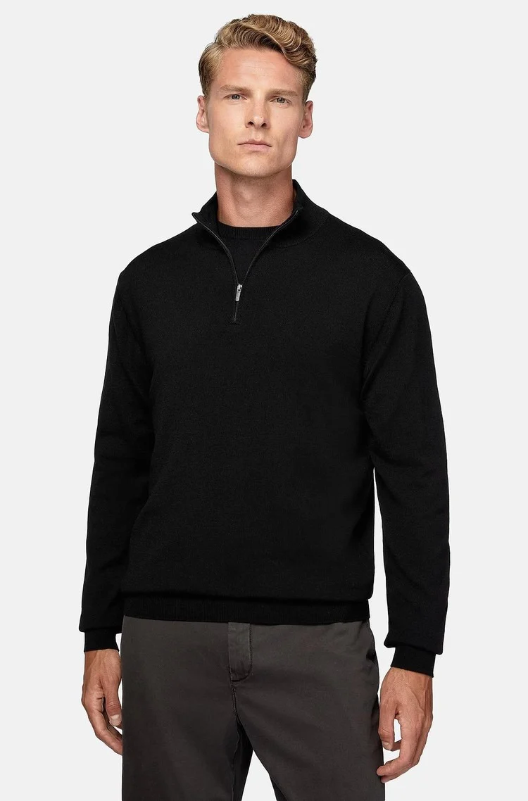 Sweater Halfzip Negro B.