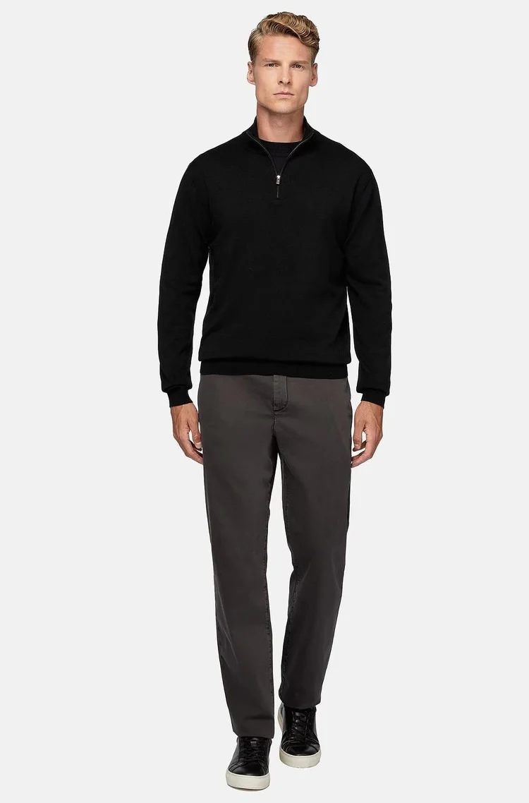 Sweater Halfzip Negro B. - Imagen 3