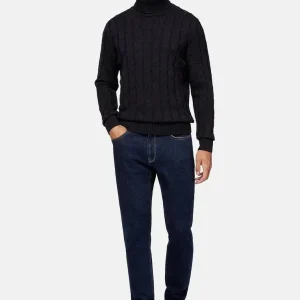 Jeans Clasic Color Azul Marino B.