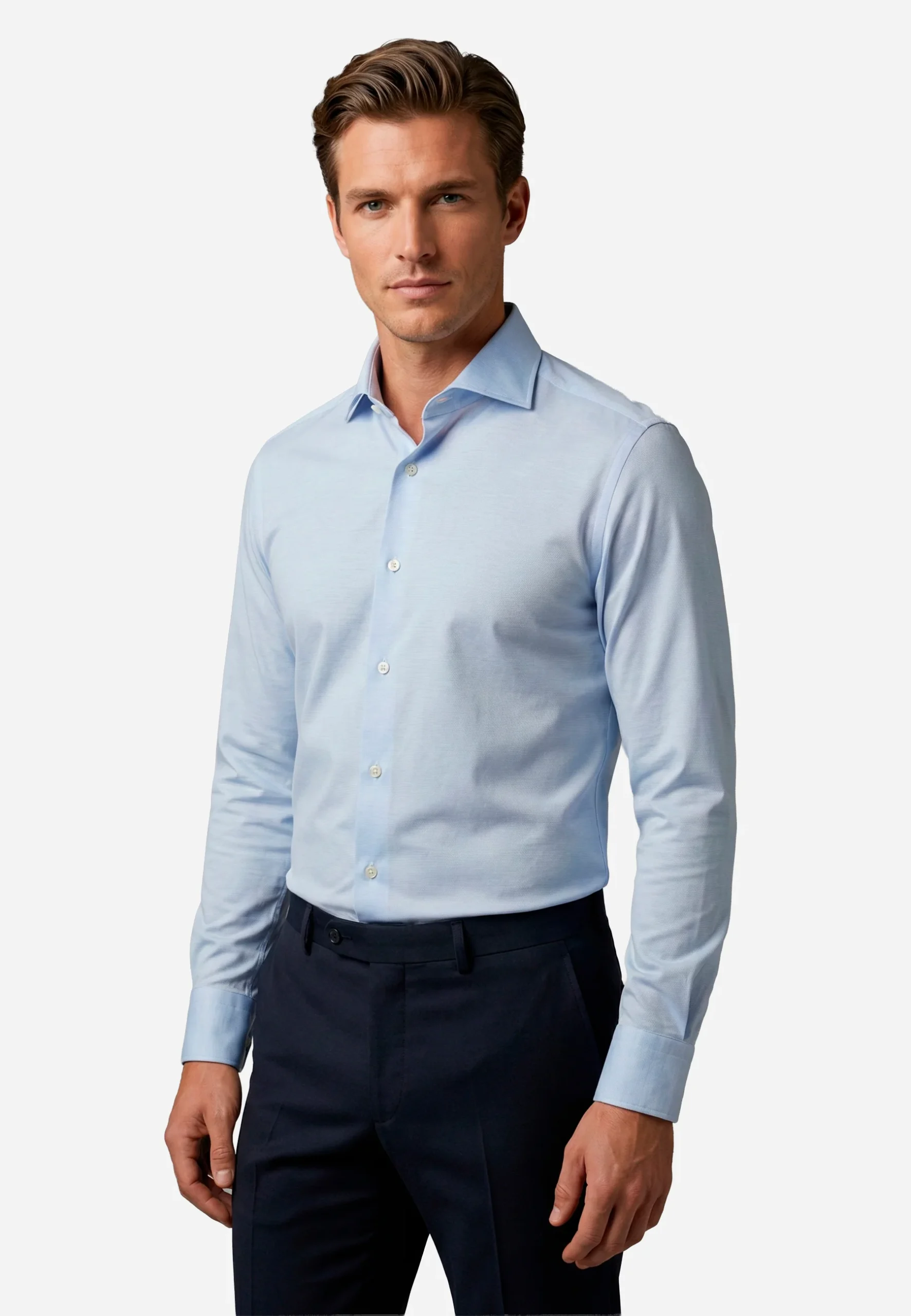 Camisa Sport Azul Cielo Micro Motivo B.