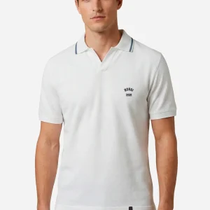 Camisa Polo Hombre Blanca Logo B.