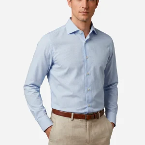 Camisa Clasica Hombre Azul Cielo B.