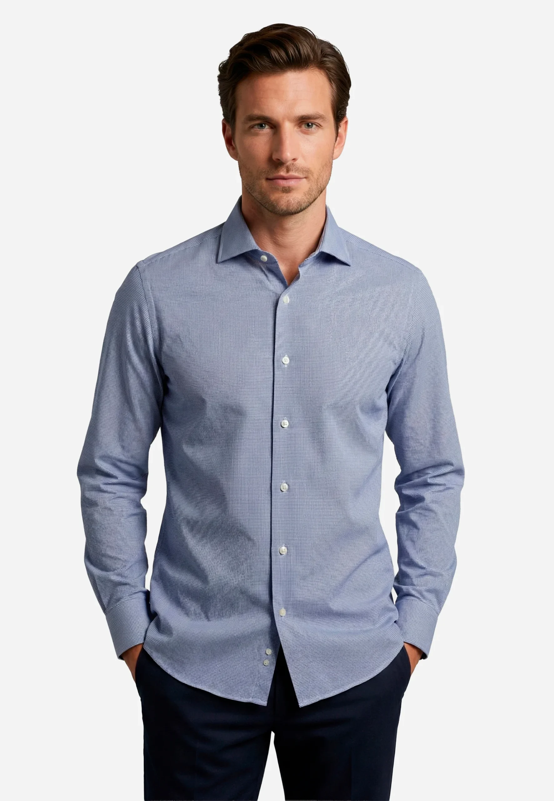 Camisa Rayas Marino B.