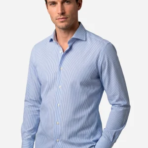 Camisa Rayas Verticales Azul B.