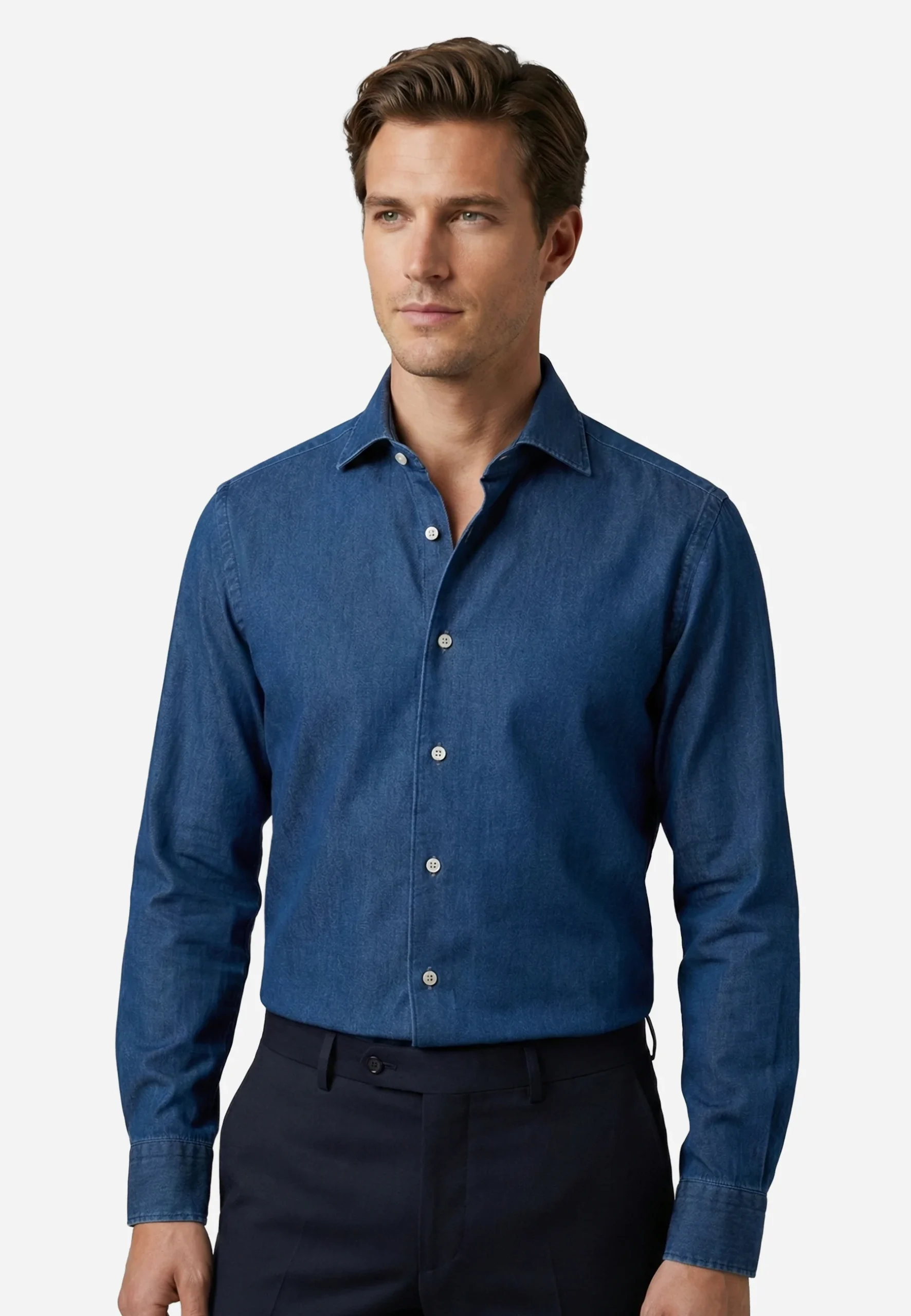 Camisa Sport Boggi Azul en Algodón
