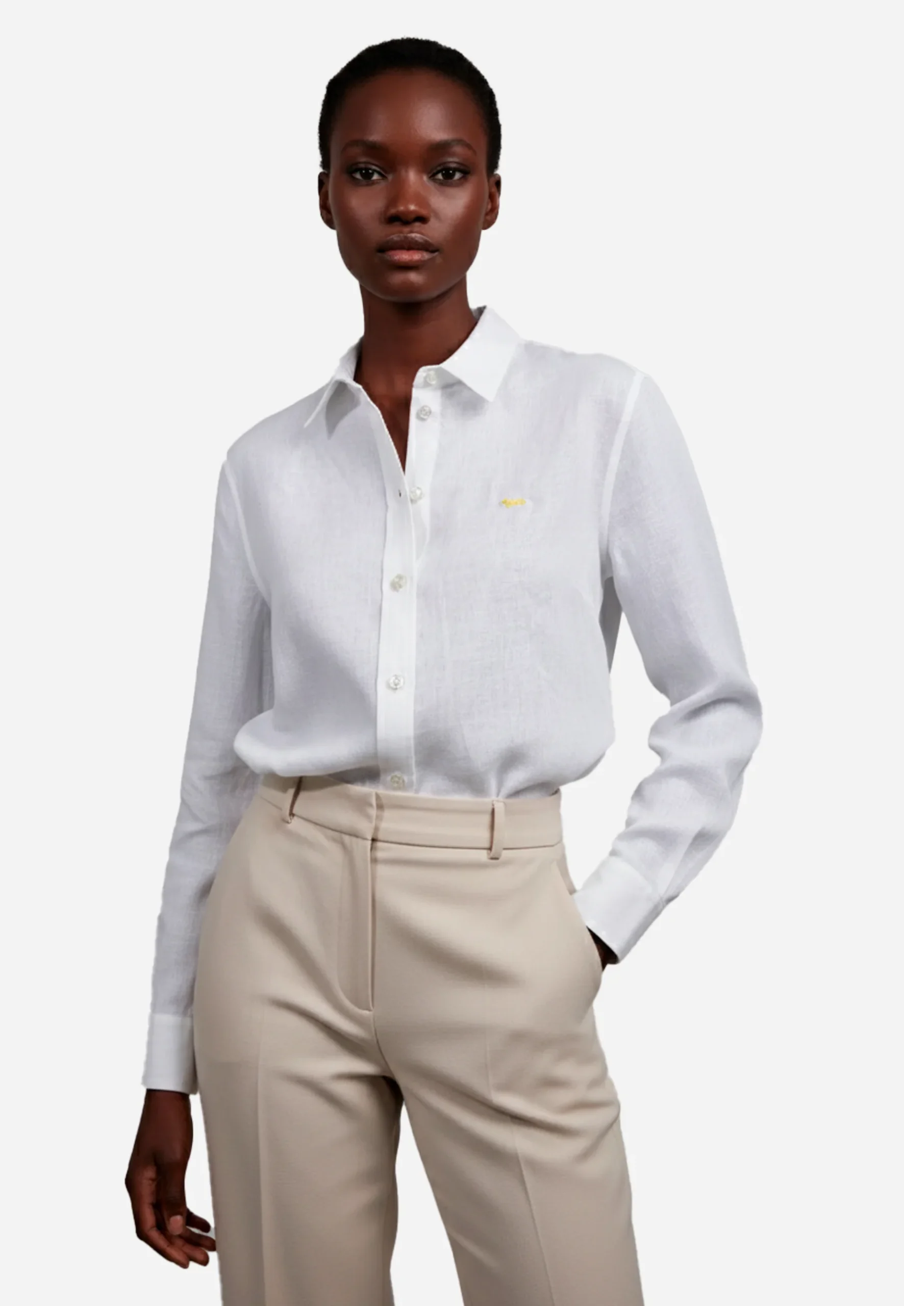 Camisa Dama Blanca Clásica H&B