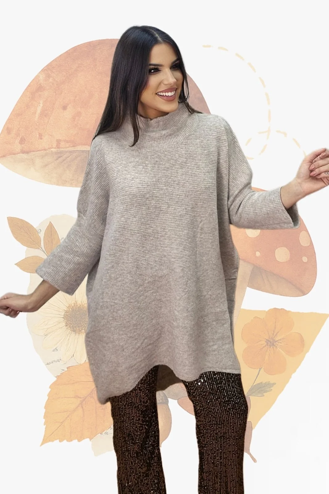 Jersey Largo Desigual Beige