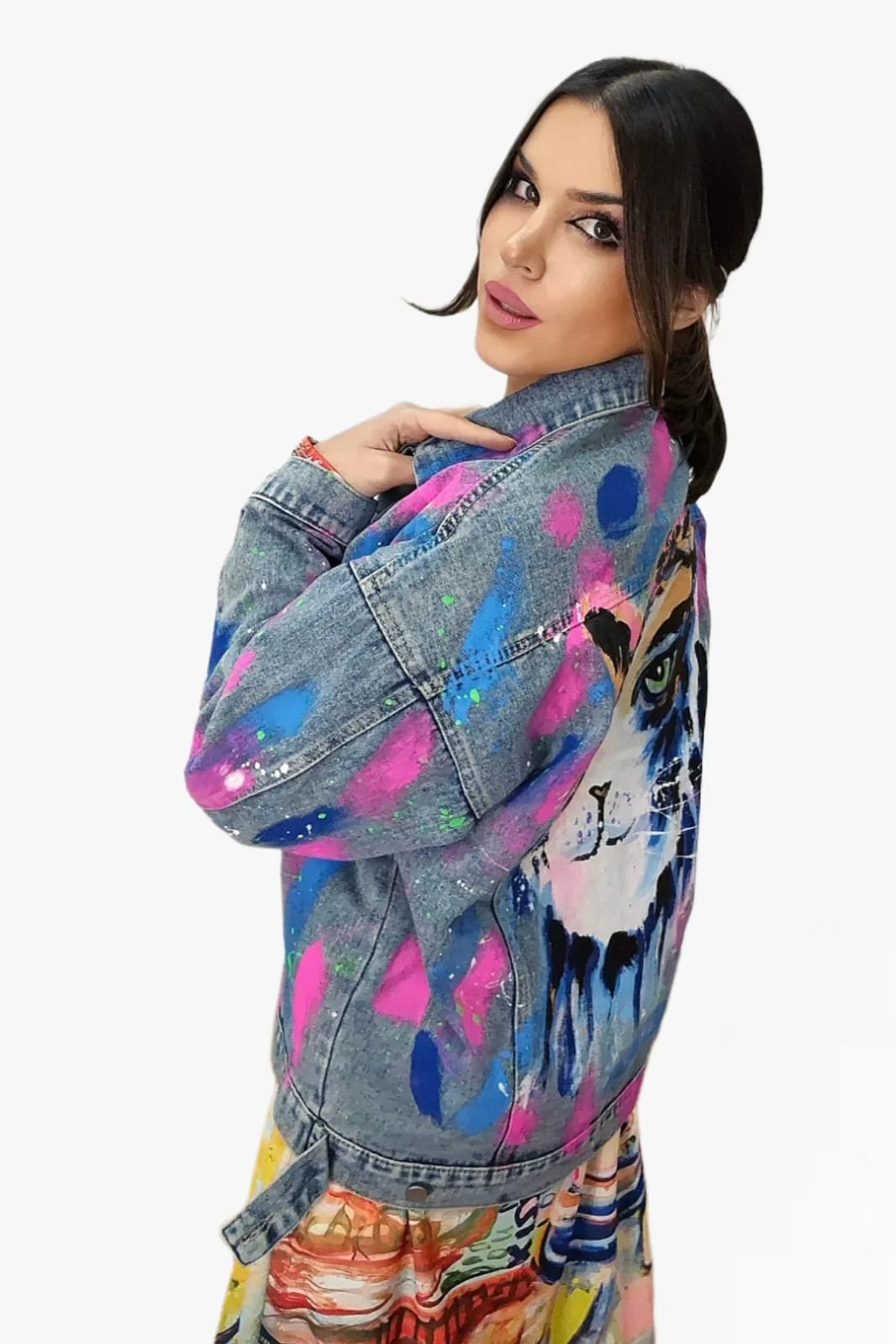 Vaquera Oversize Pintura tigre - Imagen 7