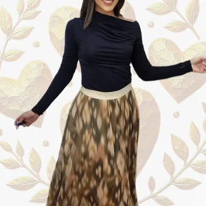 Falda Print Difuminado Verde