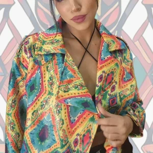 Chaqueta Cruzada Rombos