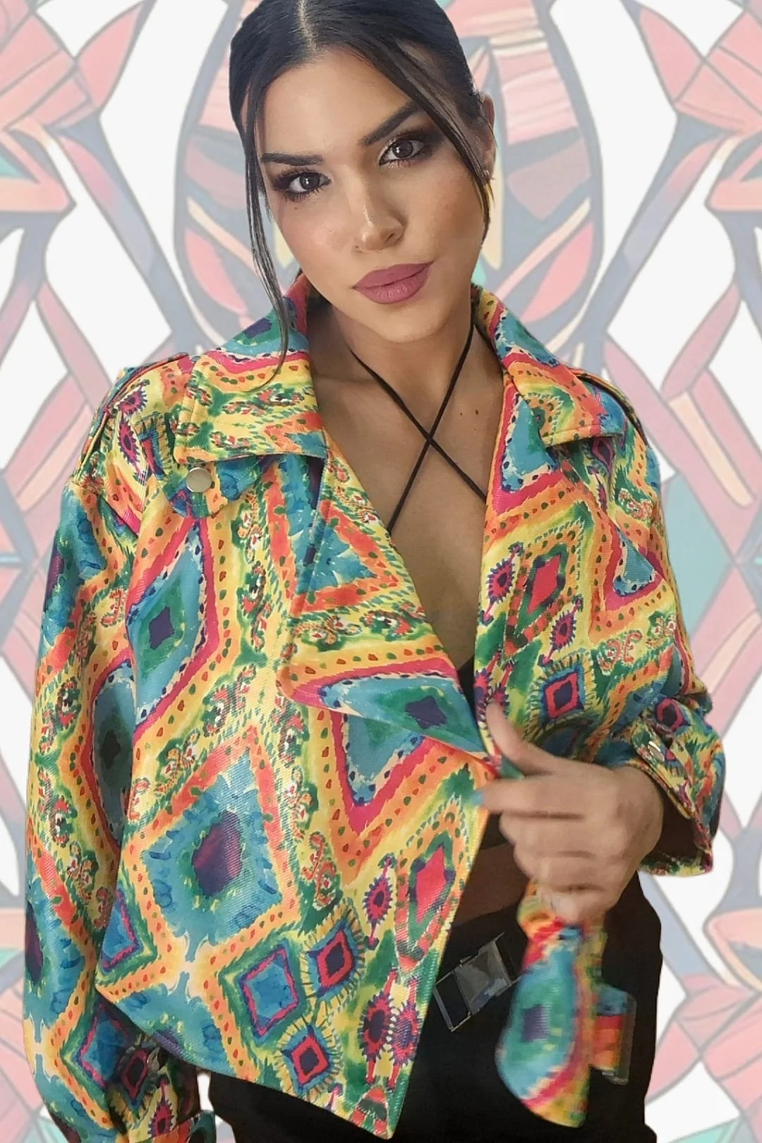 Chaqueta Cruzada Rombos