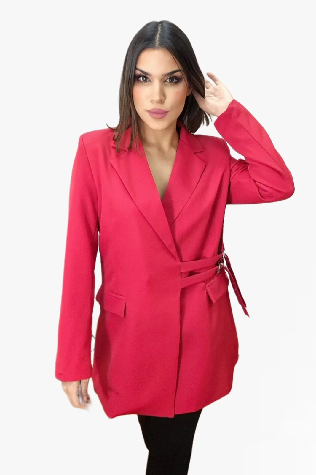 Blazer Cruzada Hebillas Roja - Imagen 8