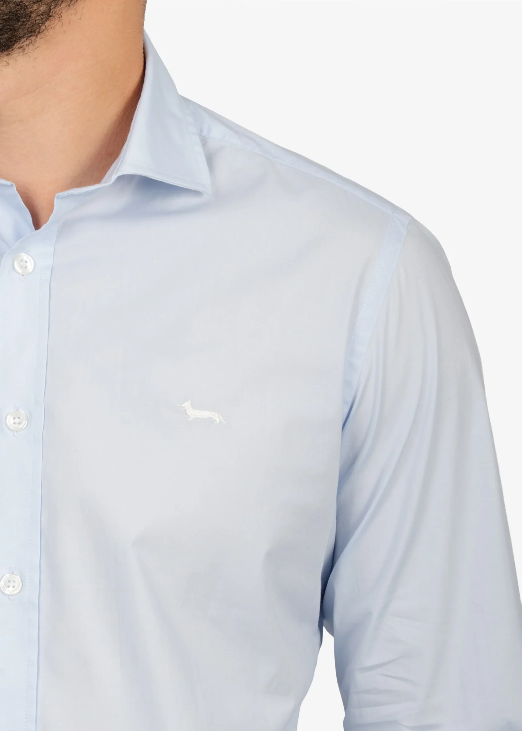 Camisa Sport Azul Celeste Basic H&B - Imagen 4