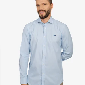 Camisa Sport Azul Claro con Rayas H&B