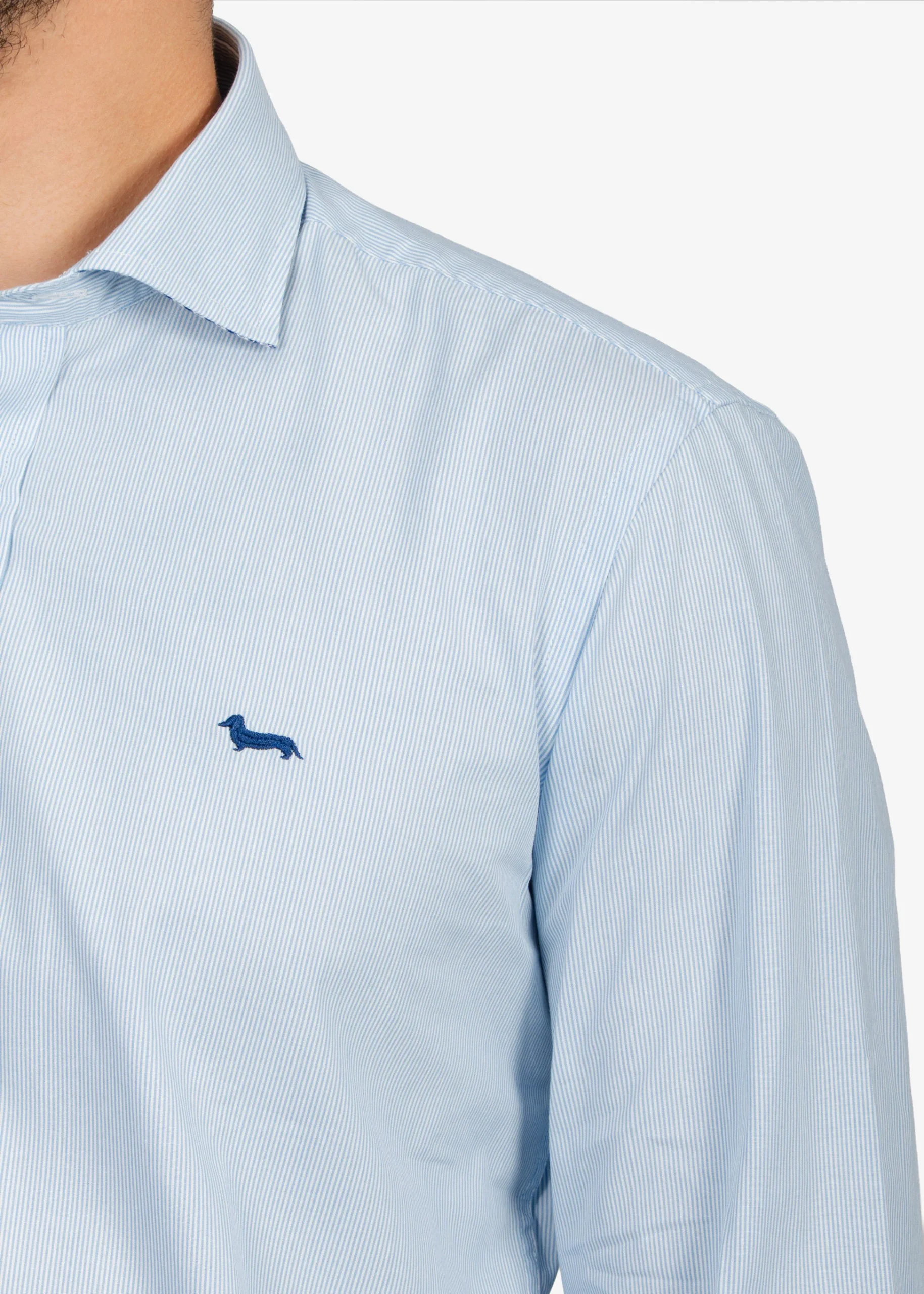 Camisa Sport Azul Claro con Rayas H&B - Imagen 4