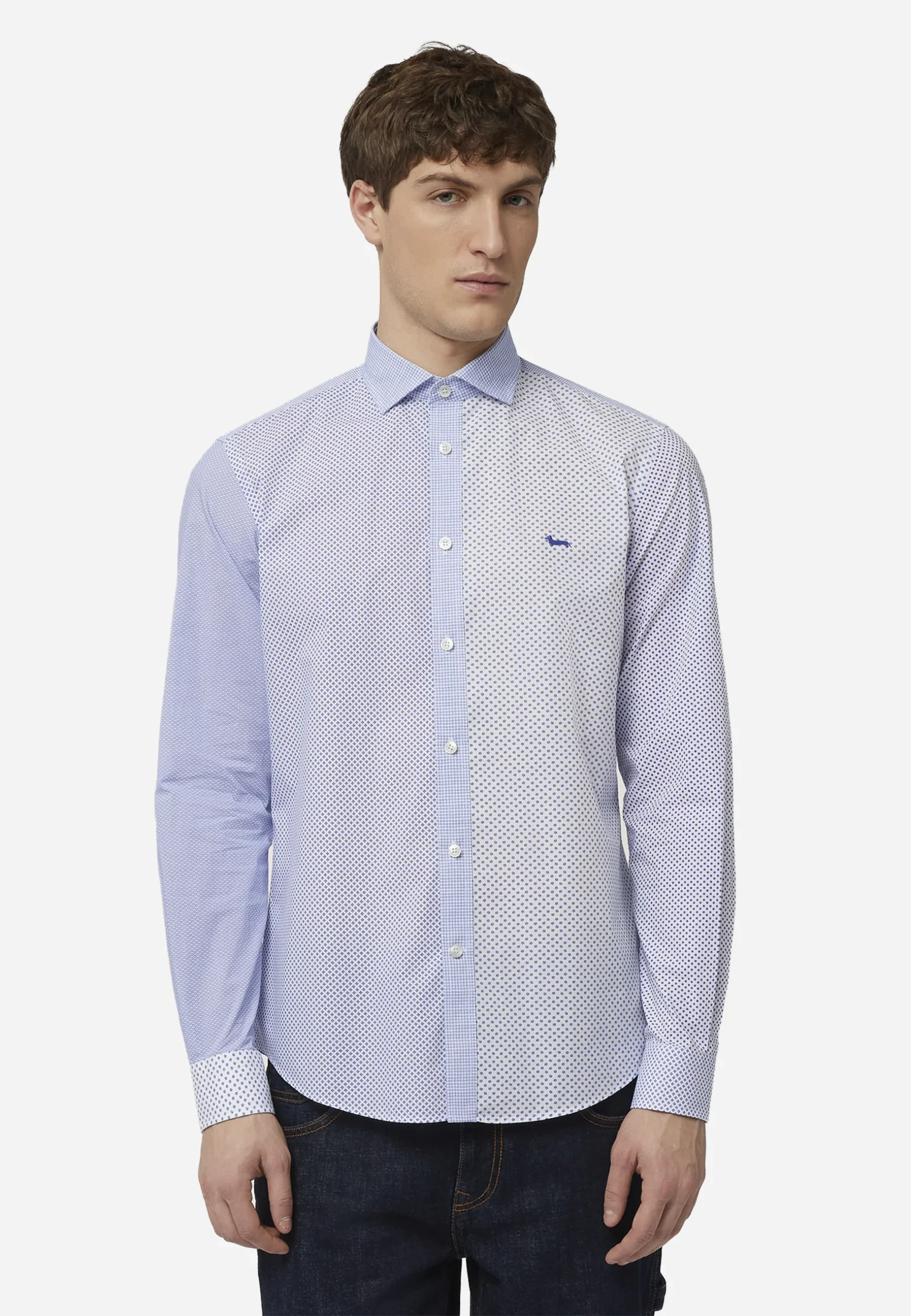 Camisa Blanca/Azul H&B
