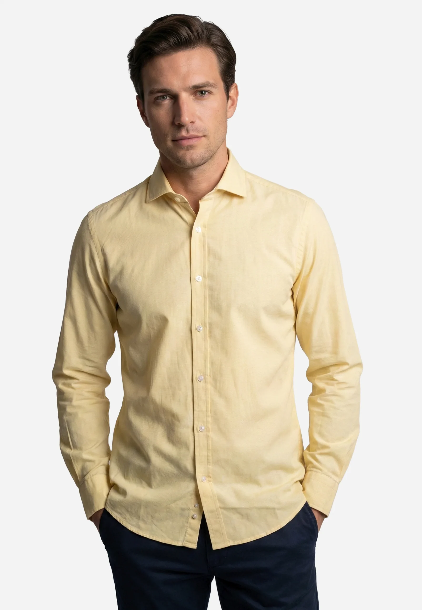 Camisa Hombre Amarilla H&B