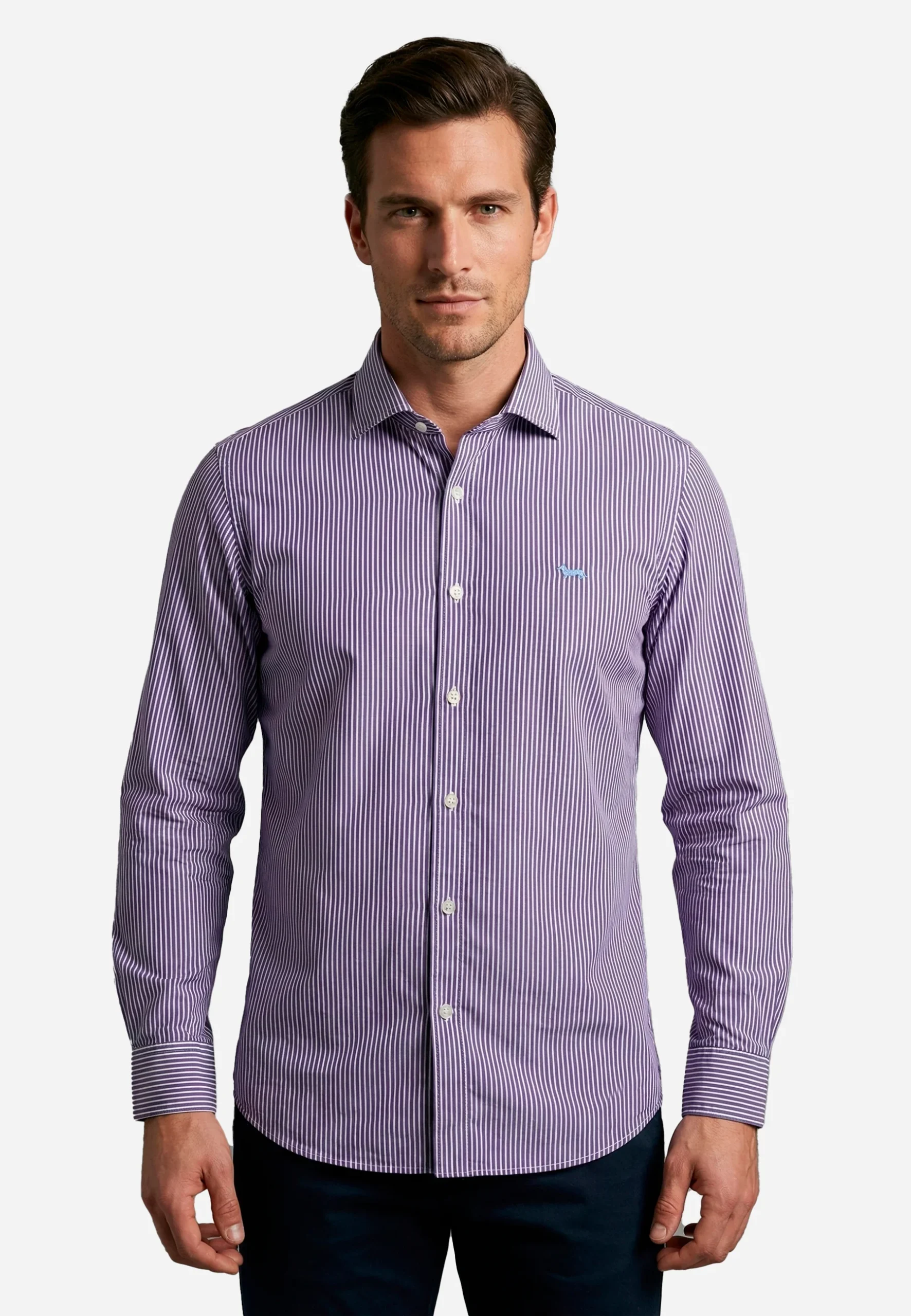 Camisa Rayas Moradas H&B