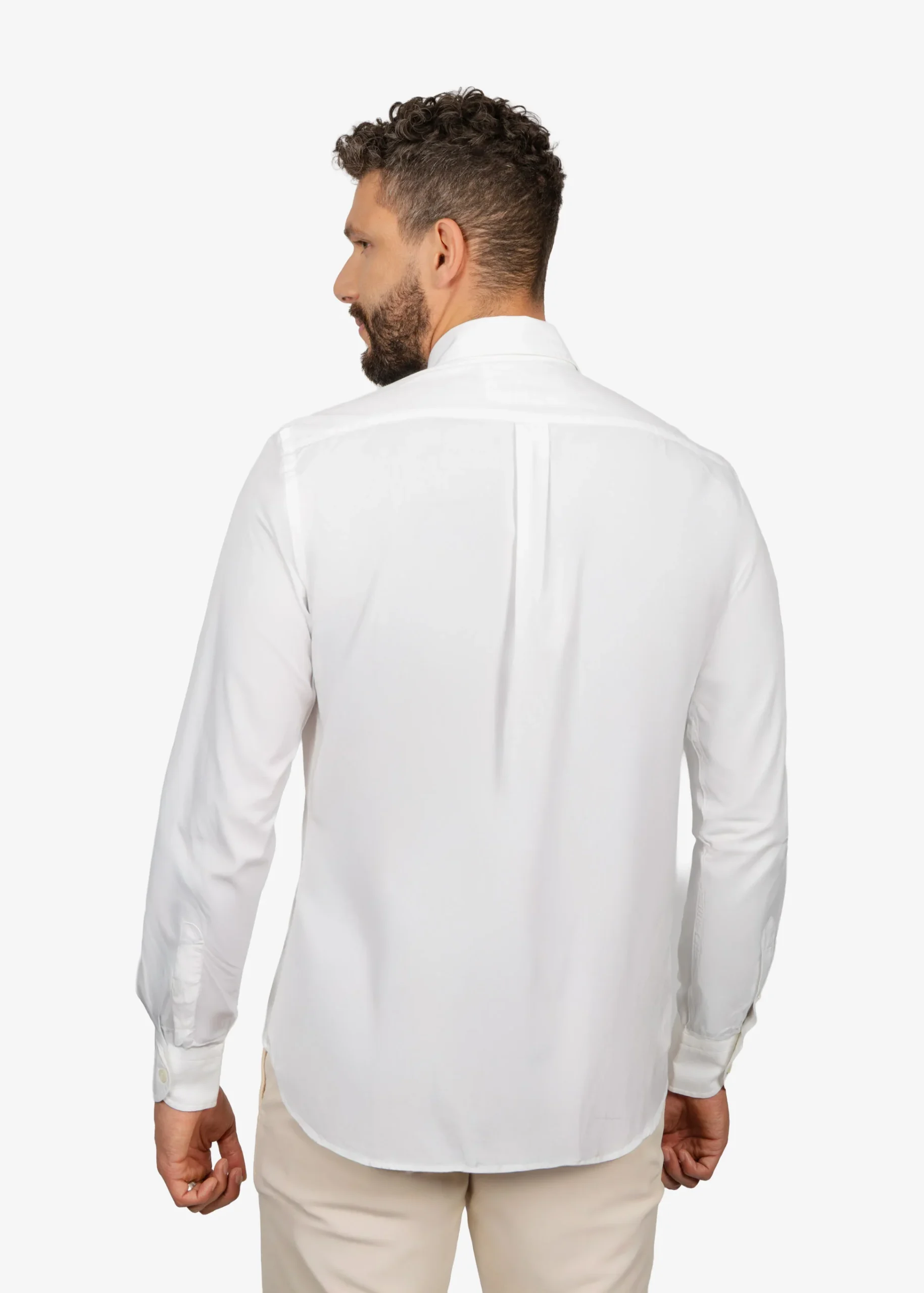 Camisa Sport Blanca en Algodón H&B - Imagen 3