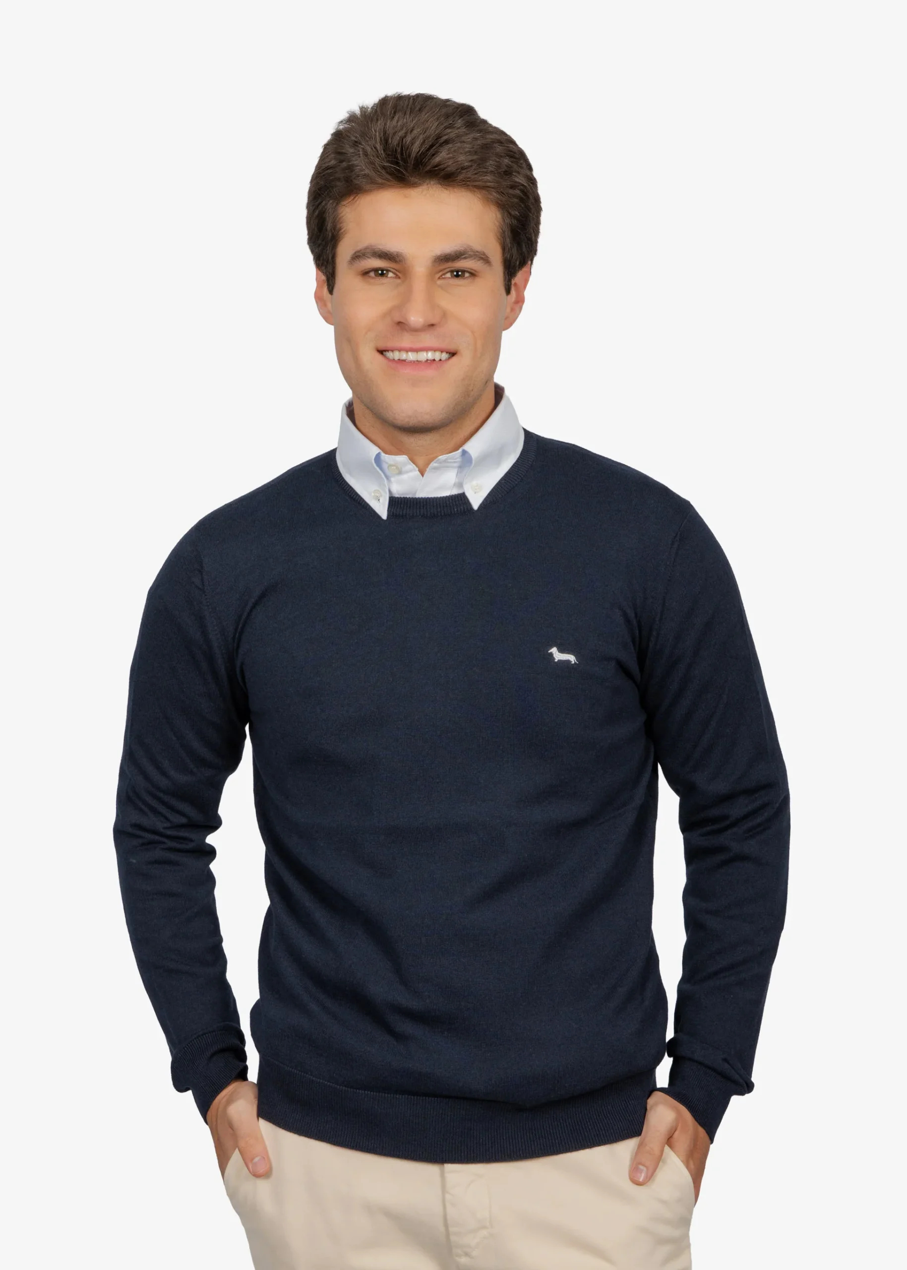 Sweater Cuello Redondo Azul Marino