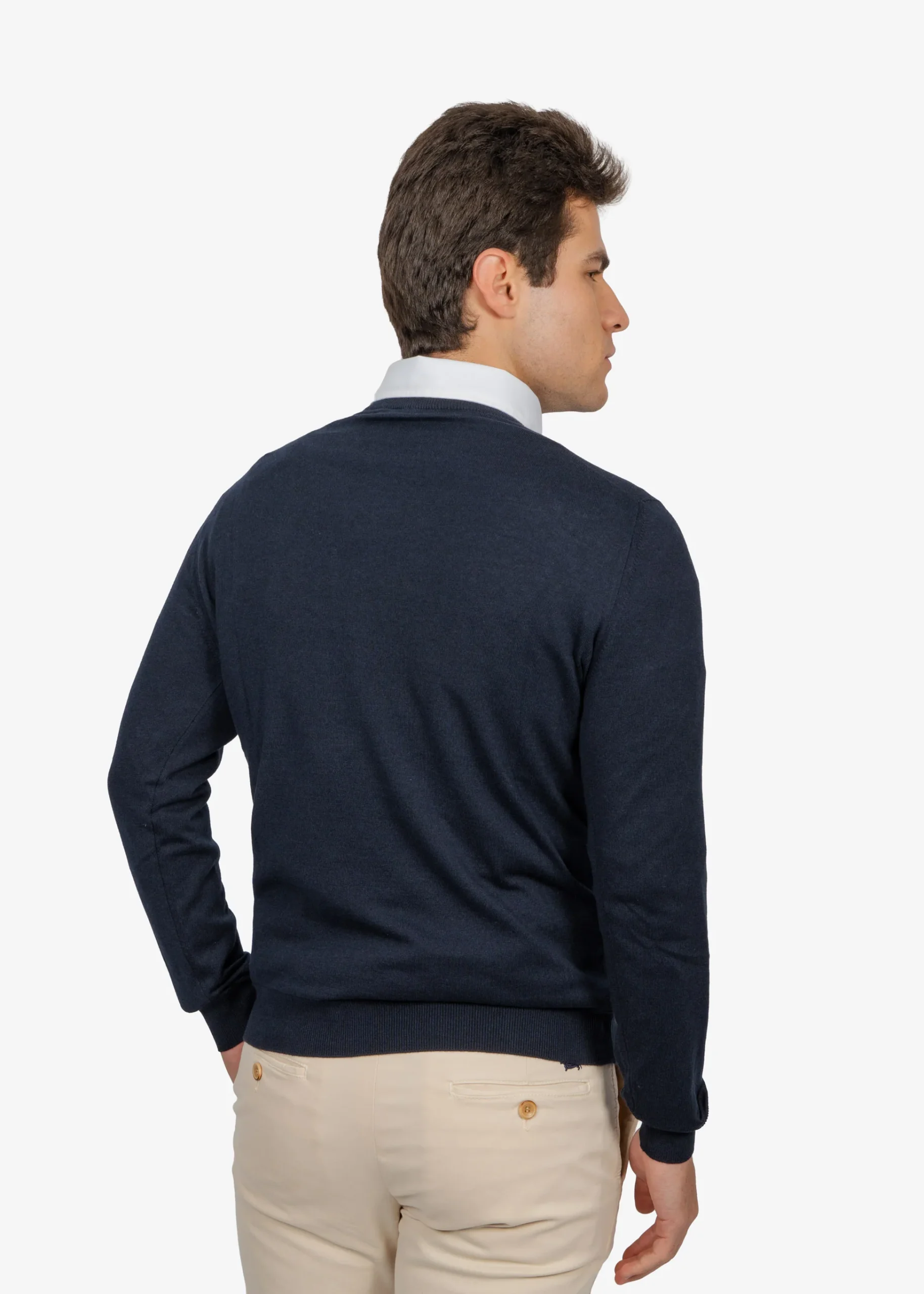 Sweater Cuello Redondo Azul Marino - Imagen 3