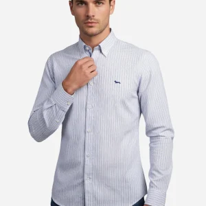Camisa Rayas Celeste H&B