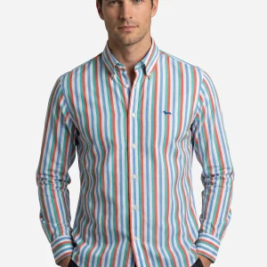 Camisa Rayas Rojas/Azul H&B