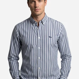 Camisa Azul Cielo/Blanco  Rayas H&B
