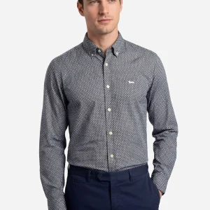 Camisa Hombre Gris/Negro H&B