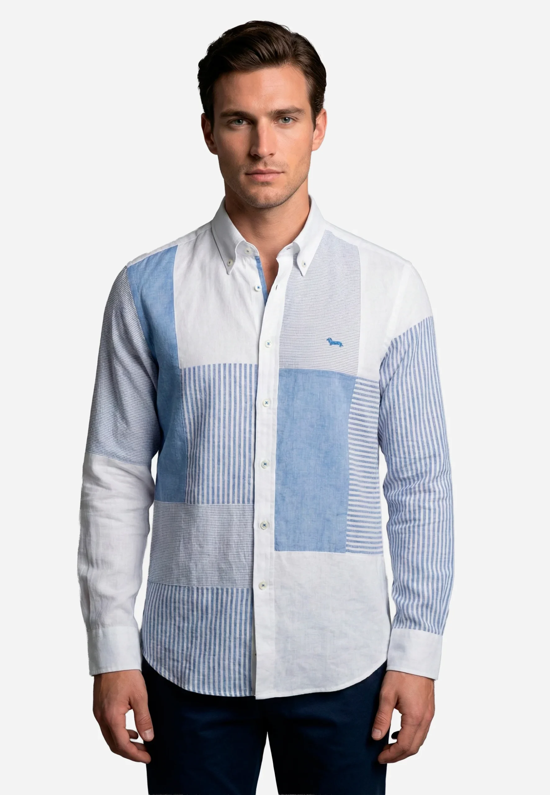 Camisa Cuadros Azul H&B