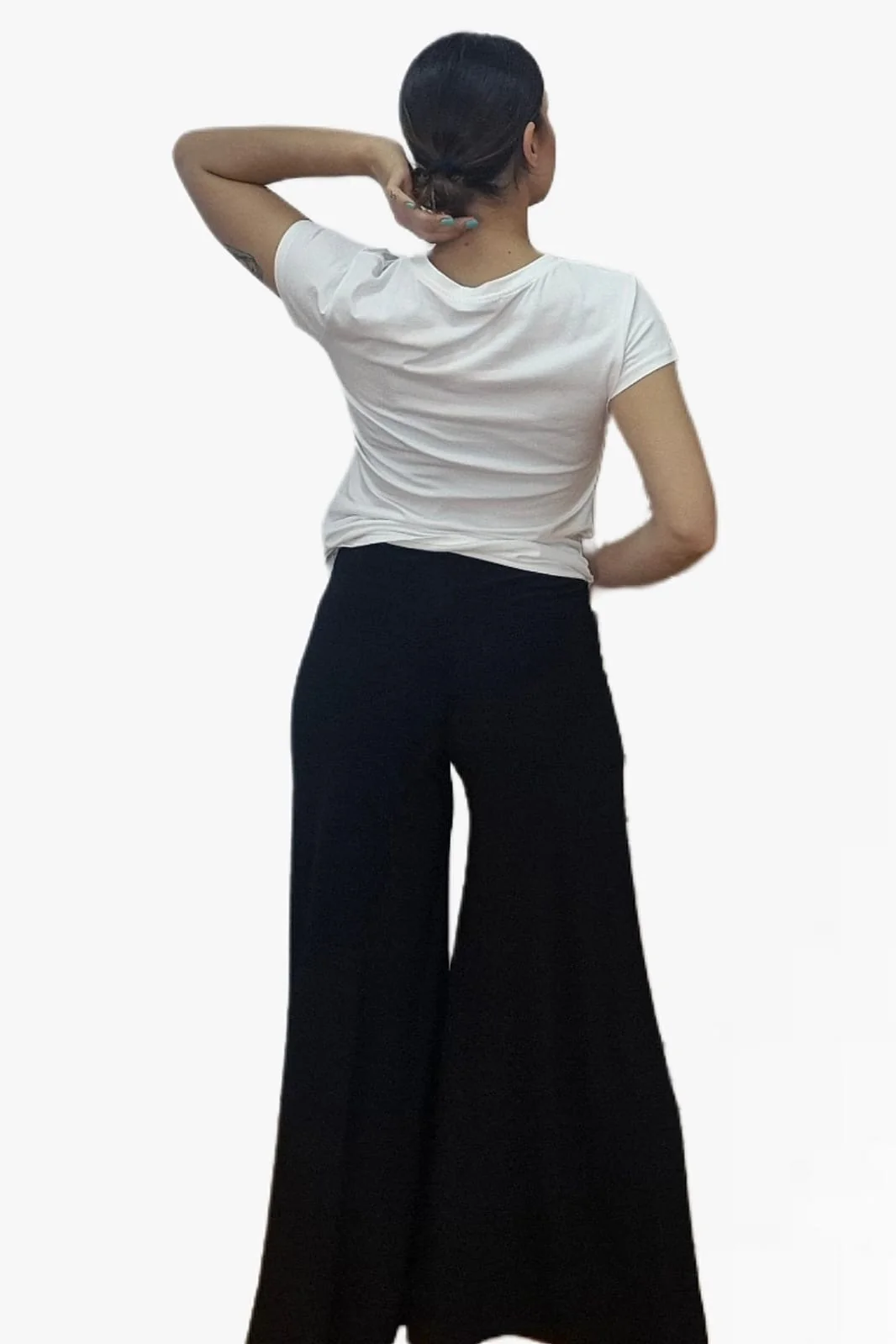 Pantalon Punto Fluido Negro - Imagen 6