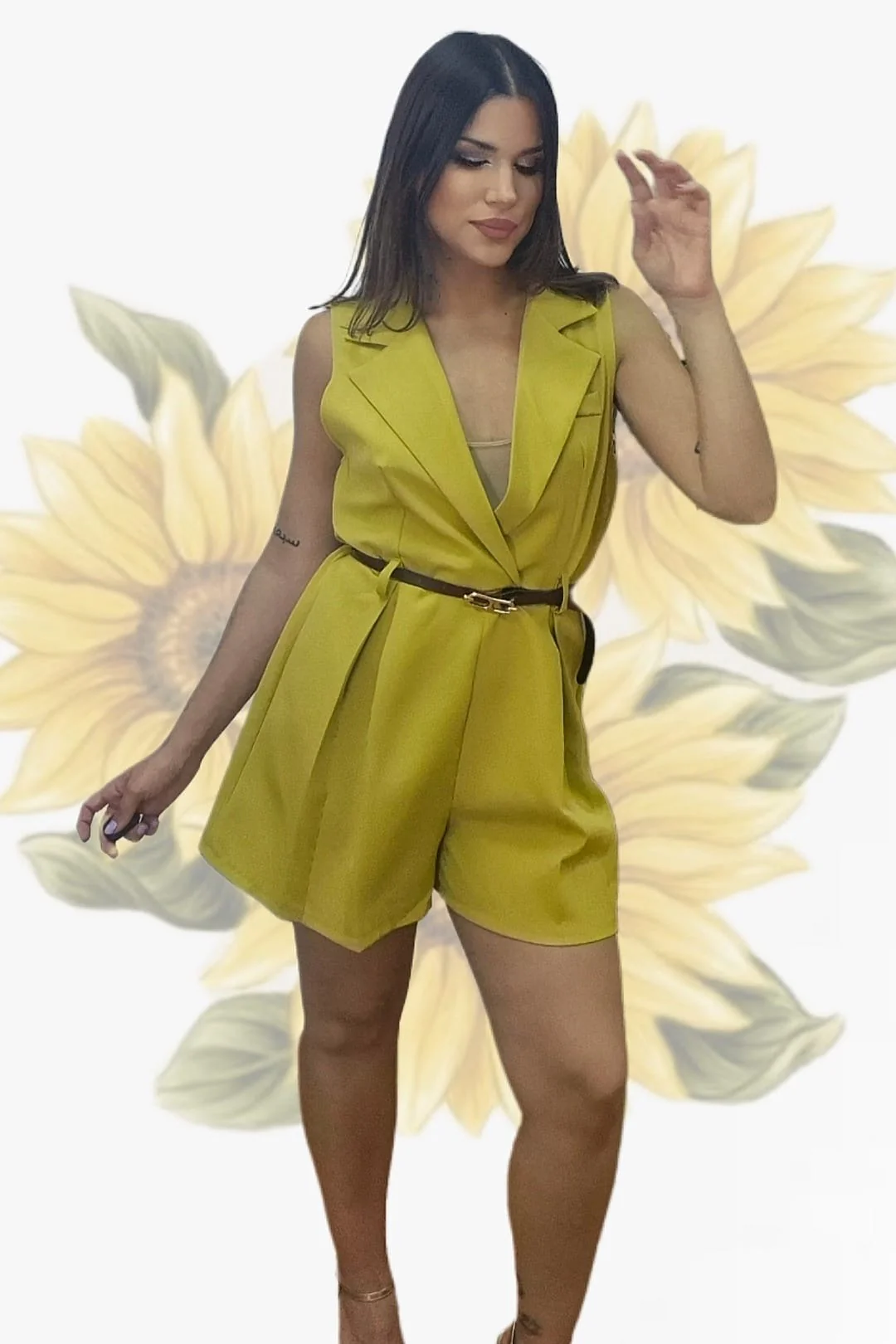 Mono Solapa Cruzada Amarillo