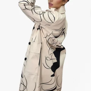 Abrigo Lineas Rostro Beige