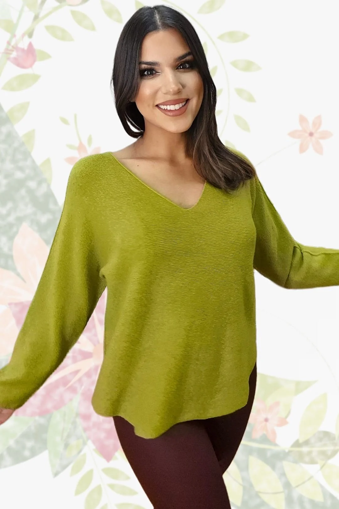 Jersey Cuello Pico Verde