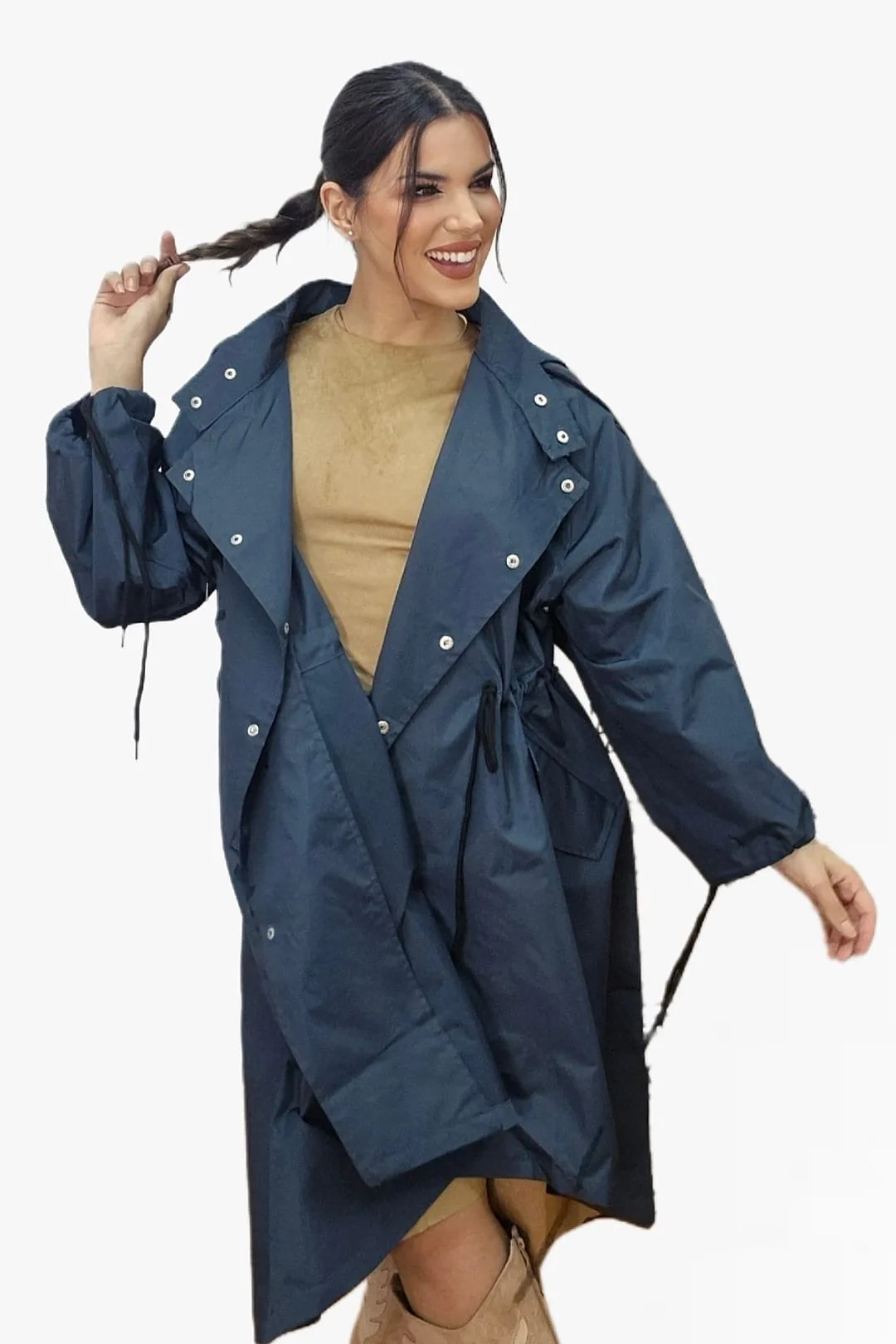 Gabardina Argollas Azul Marino - Imagen 6