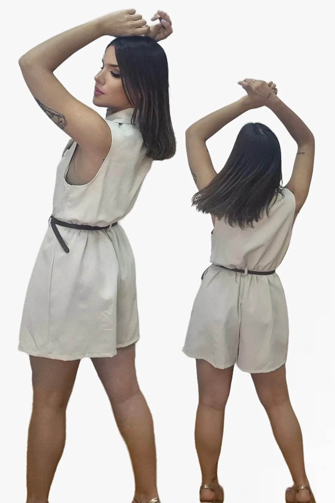 Mono Solapa Cruzada Beige