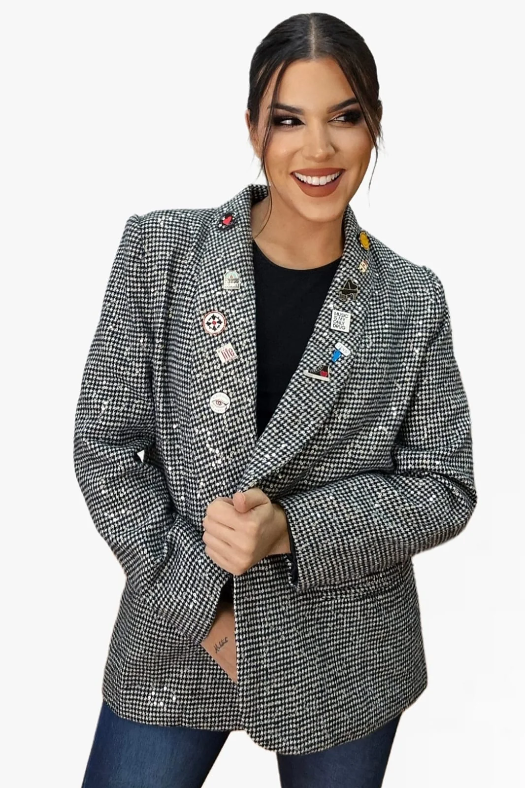 Blazer Brillo Pines Plata - Imagen 4