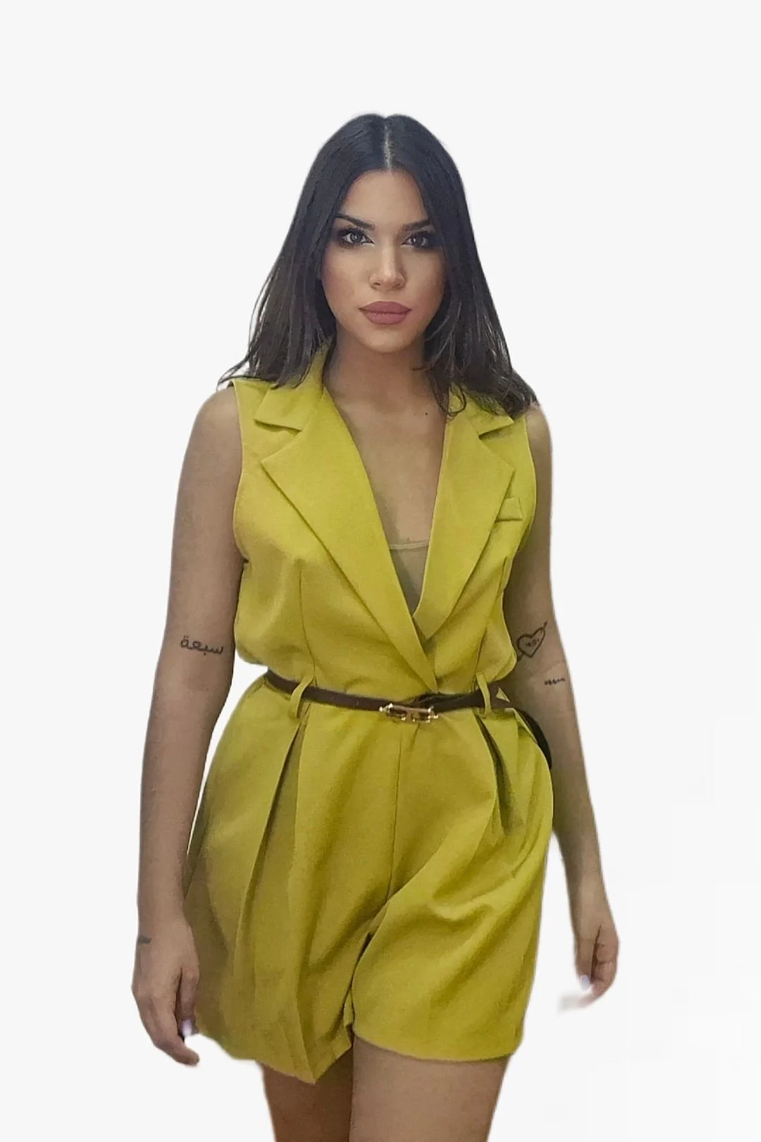 Mono Solapa Cruzada Amarillo - Imagen 4