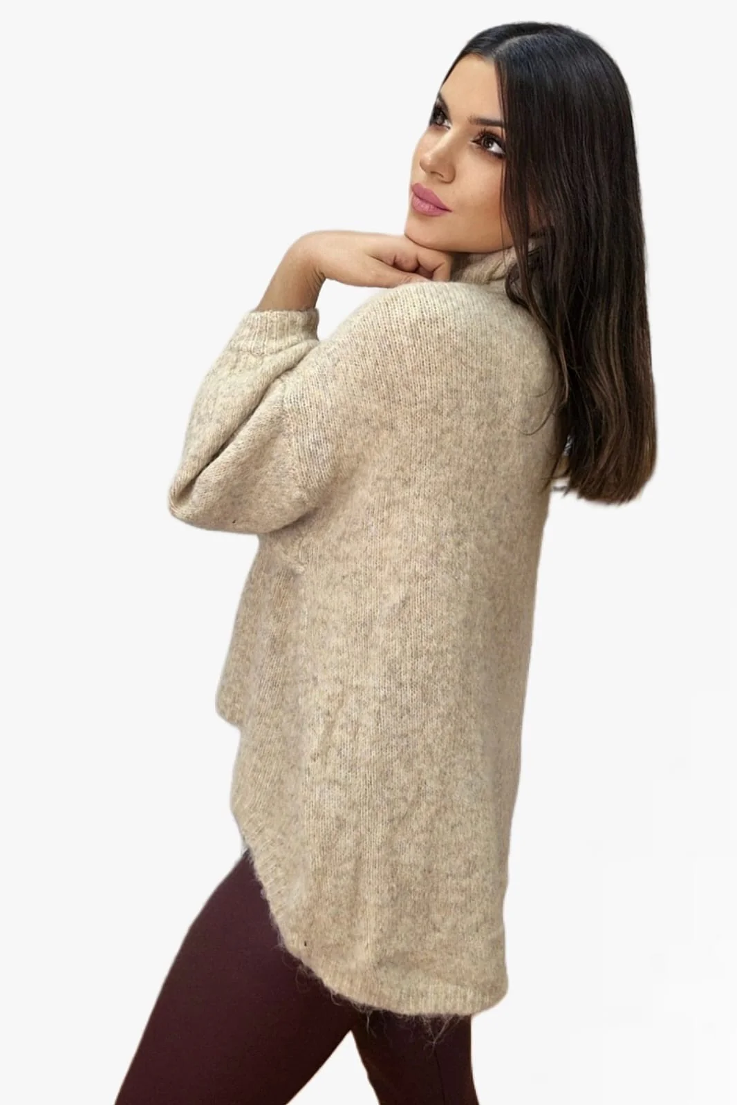 Jersey Manga Abullonada Beige - Imagen 5