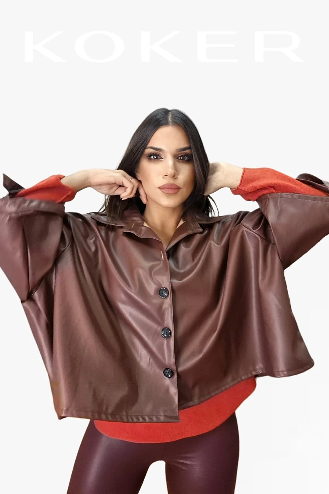 Camisola Polipiel Marrón - Imagen 5