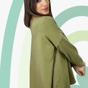 Camiseta Manga Evase Verde