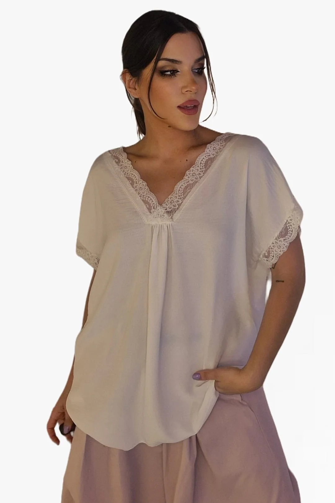 LENCERA MANGA UNICA BLANCA - Imagen 4