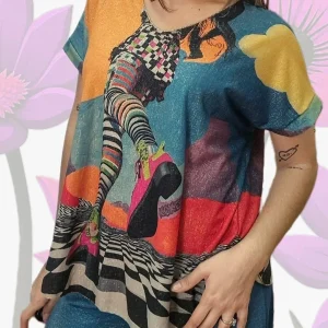 Camiseta Lurex Damero Shoes