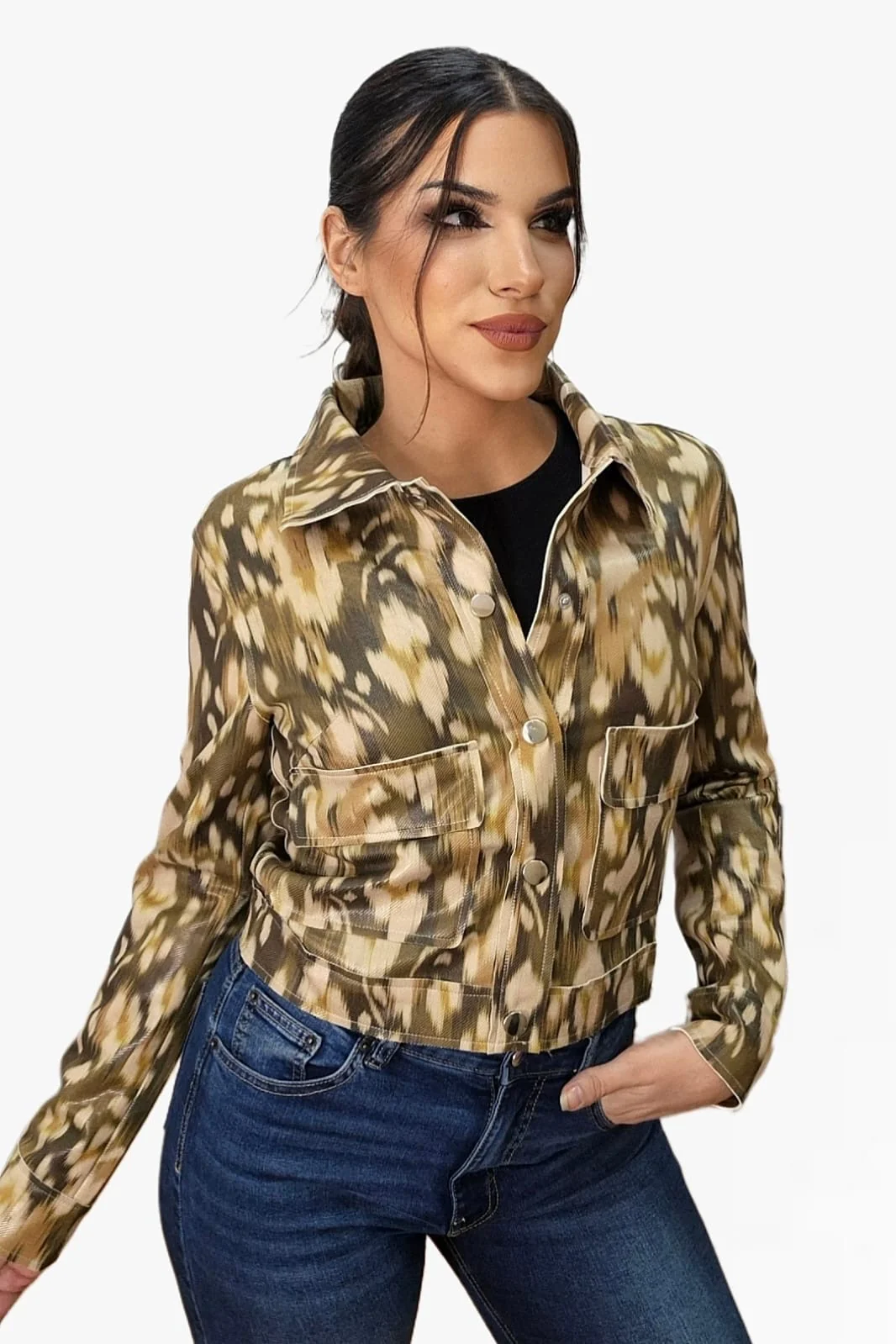 Chaqueta Print Oliva - Imagen 6