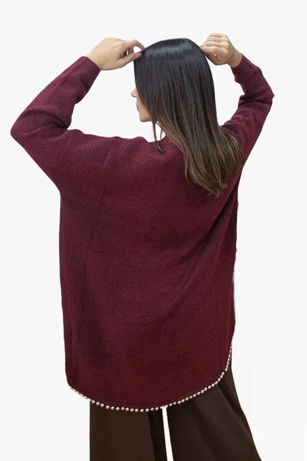 Jersey Perlas Bajo Burdeos - Imagen 3