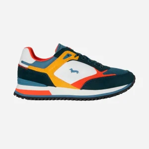 Sneaker Azul/Amarillo/Rojo Hombre Logo H&B
